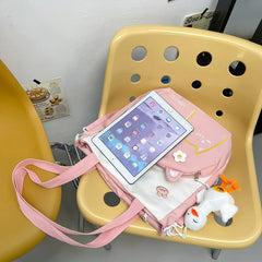 Women Cat Cross Bag Large Capacity Cartoon Shoulder Bag Pink