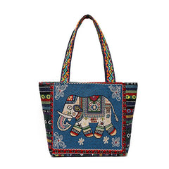 Women Cat Handbag Canvas Bag Large Capacity Shoulder Bag