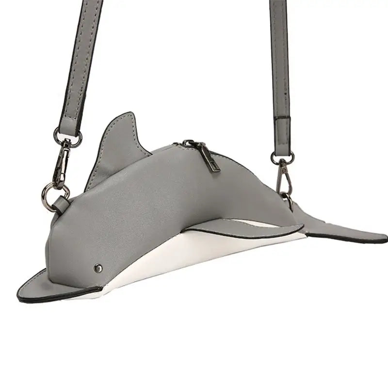 Women Dolphin Shape PU Leather Handbag Shoulder Crossbody Bag Satchel Purse