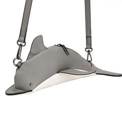 Women Dolphin Shape PU Leather Handbag Shoulder Crossbody Bag Satchel Purse