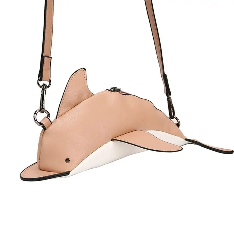 Women Dolphin Shape PU Leather Handbag Shoulder Crossbody Bag Satchel Purse