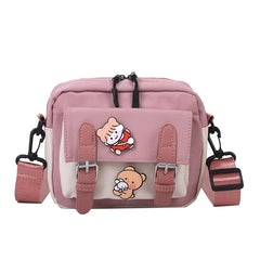 Canvas Crossbody Bag Small Square Messenger Bag All-match Student Bag