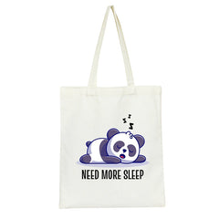 Women Panda Koala Canvas Shopper Bag Harajuku 90s Vintage Handbag