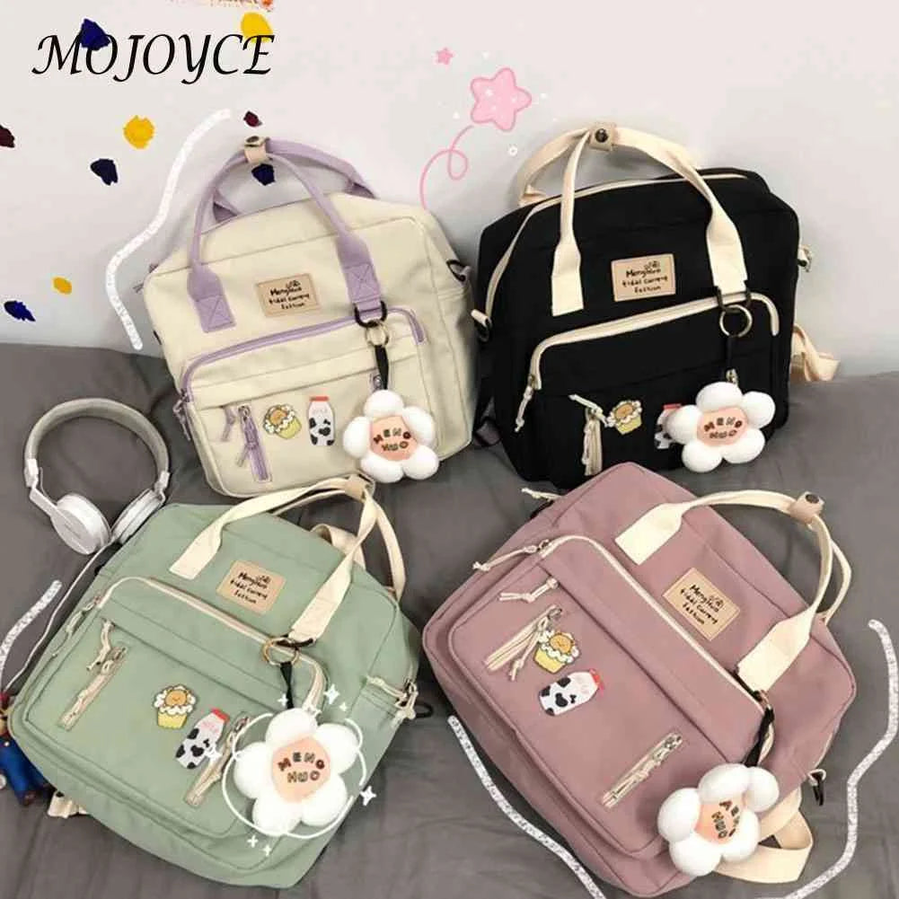 Women Patchwork Travel Preppy Handbags Multi-Function Shoulder Bag