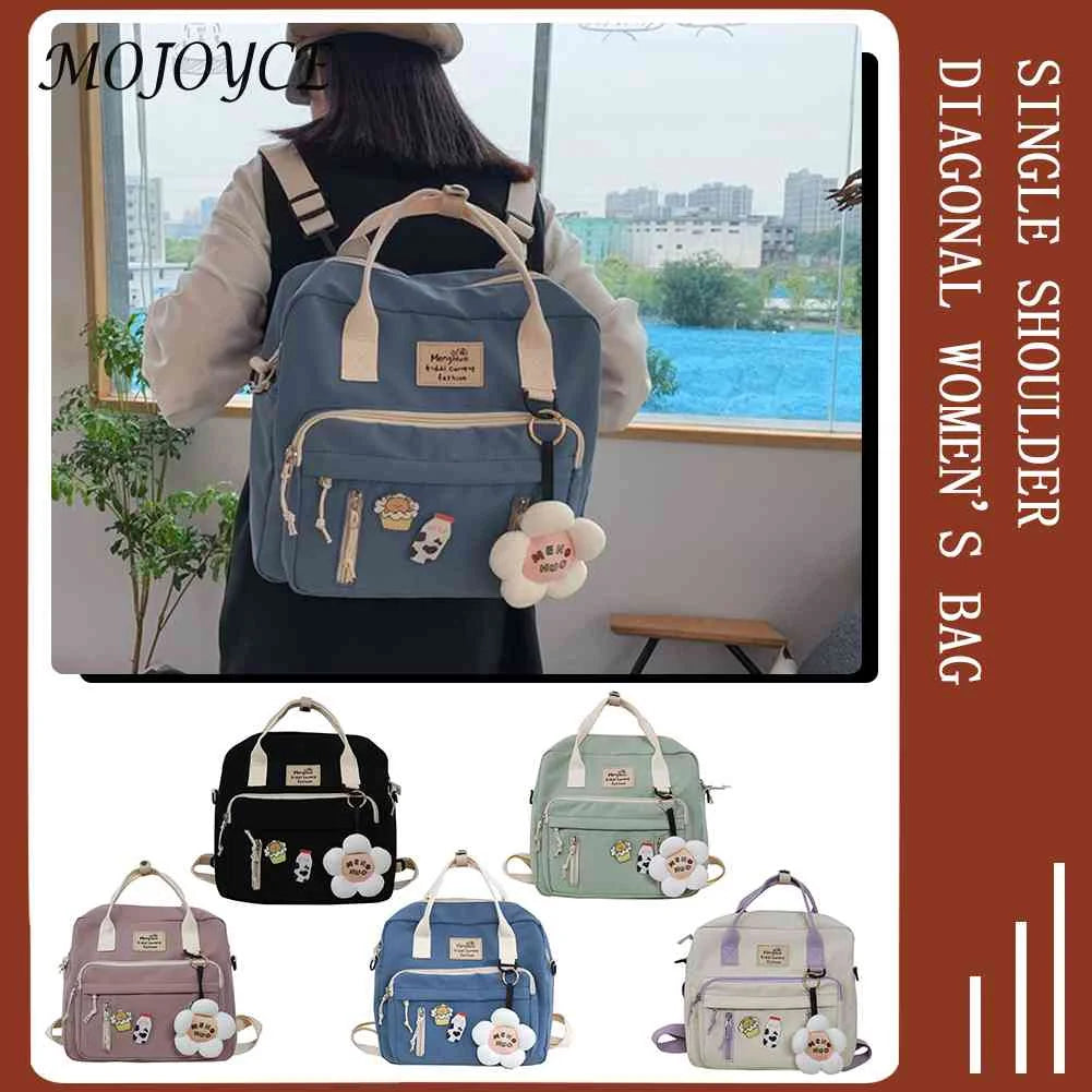 Women Patchwork Travel Preppy Handbags Multi-Function Shoulder Bag