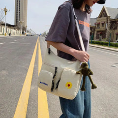 Women Daisy Cartoon Messenger Bag Cell Phone Crossbody Shoulder Bag