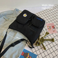 Women Daisy Cartoon Messenger Bag Cell Phone Crossbody Shoulder Bag