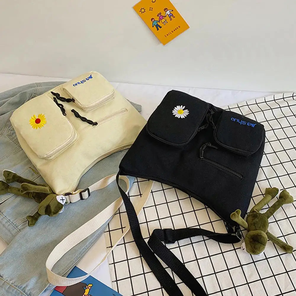 Women Daisy Cartoon Messenger Bag Cell Phone Crossbody Shoulder Bag