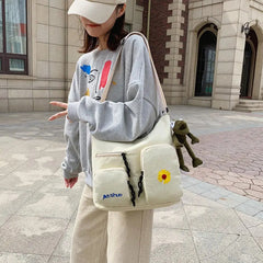 Women Daisy Cartoon Messenger Bag Cell Phone Crossbody Shoulder Bag