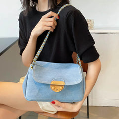 Women Denim Shoulder Bag Canvas Tote Handbags Large Vintage Crossbody Travel