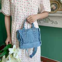 Women Denim Handbag Lady Shoulder Crossbody Bag Tote Messenger Satchel Purse