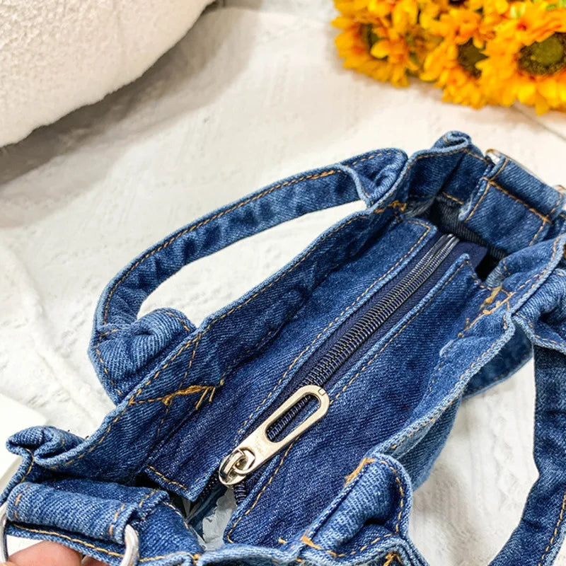 Women Denim Handbag Lady Shoulder Crossbody Bag Tote Messenger Satchel Purse