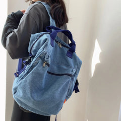 Women Denim Travel Backpack School Bags For Teenage Girls Mochilas Feminina
