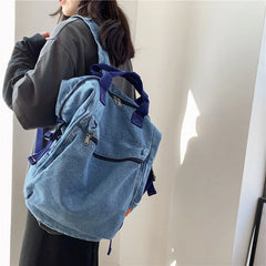 Women Denim Travel Backpack School Bags For Teenage Girls Mochilas Feminina