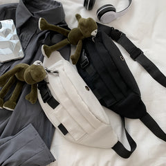 Canvas Women's Belt Bag Vintage Waist Pack Chest Packs