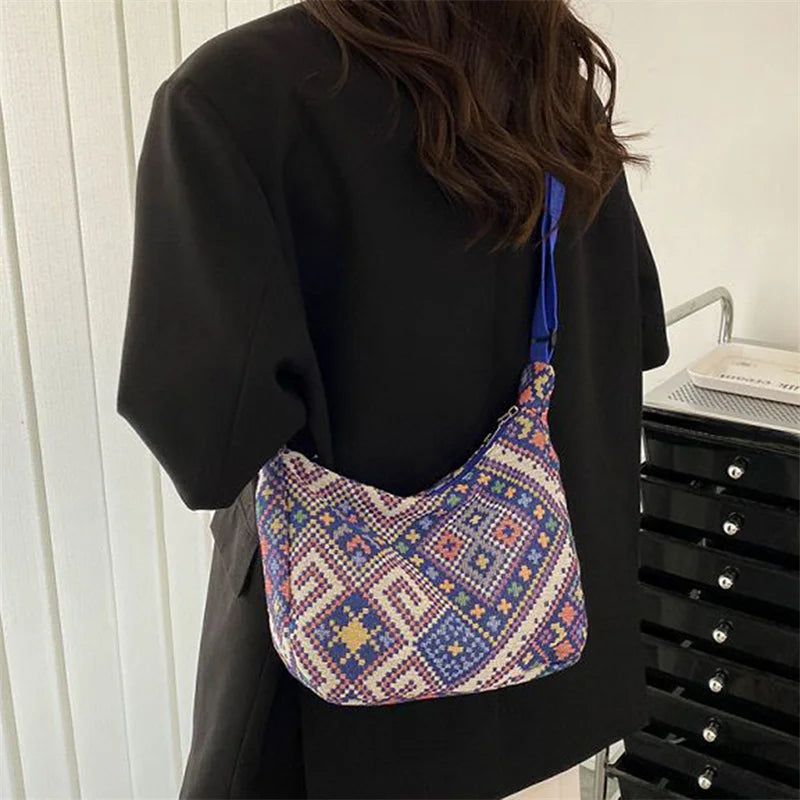 Women Shoulder Bag Vintage Crossbody Bag Large Capacity Handbag