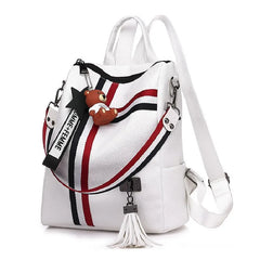 Women Tassel Backpack Youth Travel Female Rucksack School Bag For Teenage Girls