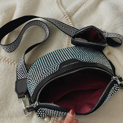 Women Diamond Crossbody Bag Fanny Rhinestone Waist Bags