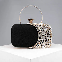 Women Diamond Evening Clutch Bags Bling Hollow Out Handbags Banquet Wallets
