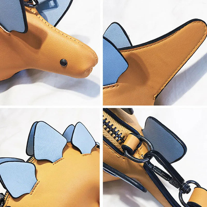 Women Dinosaur Shape Cross Body Bag Girl PU Leather Handbag Purse Sale