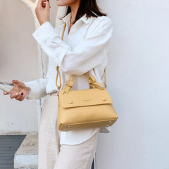 Double Buckle Handbags Women PU Leather Shoulder Bags Crossbody Bags