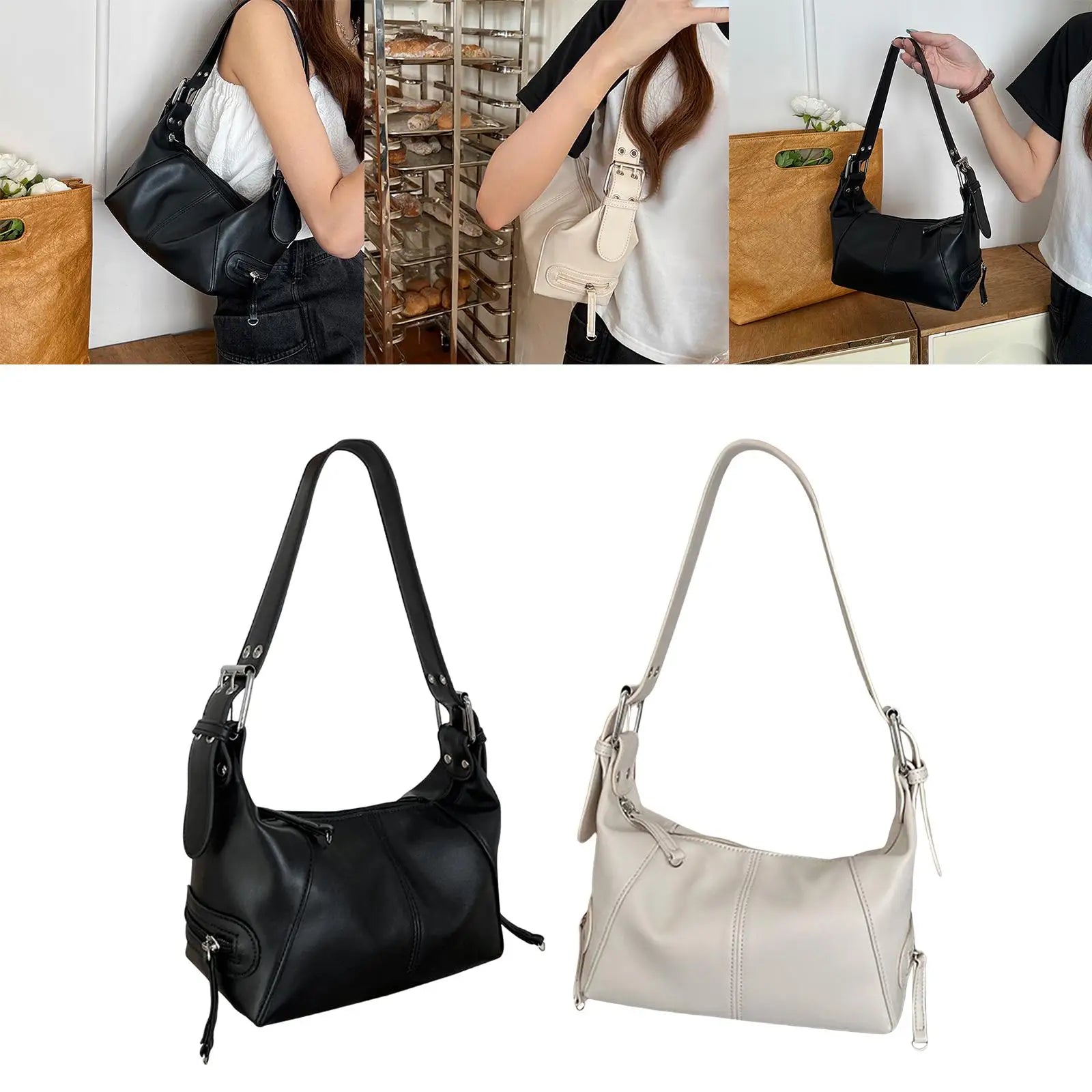 Women Dumpling Bun Big Capacity Purse Vacation Tote Beach Bag