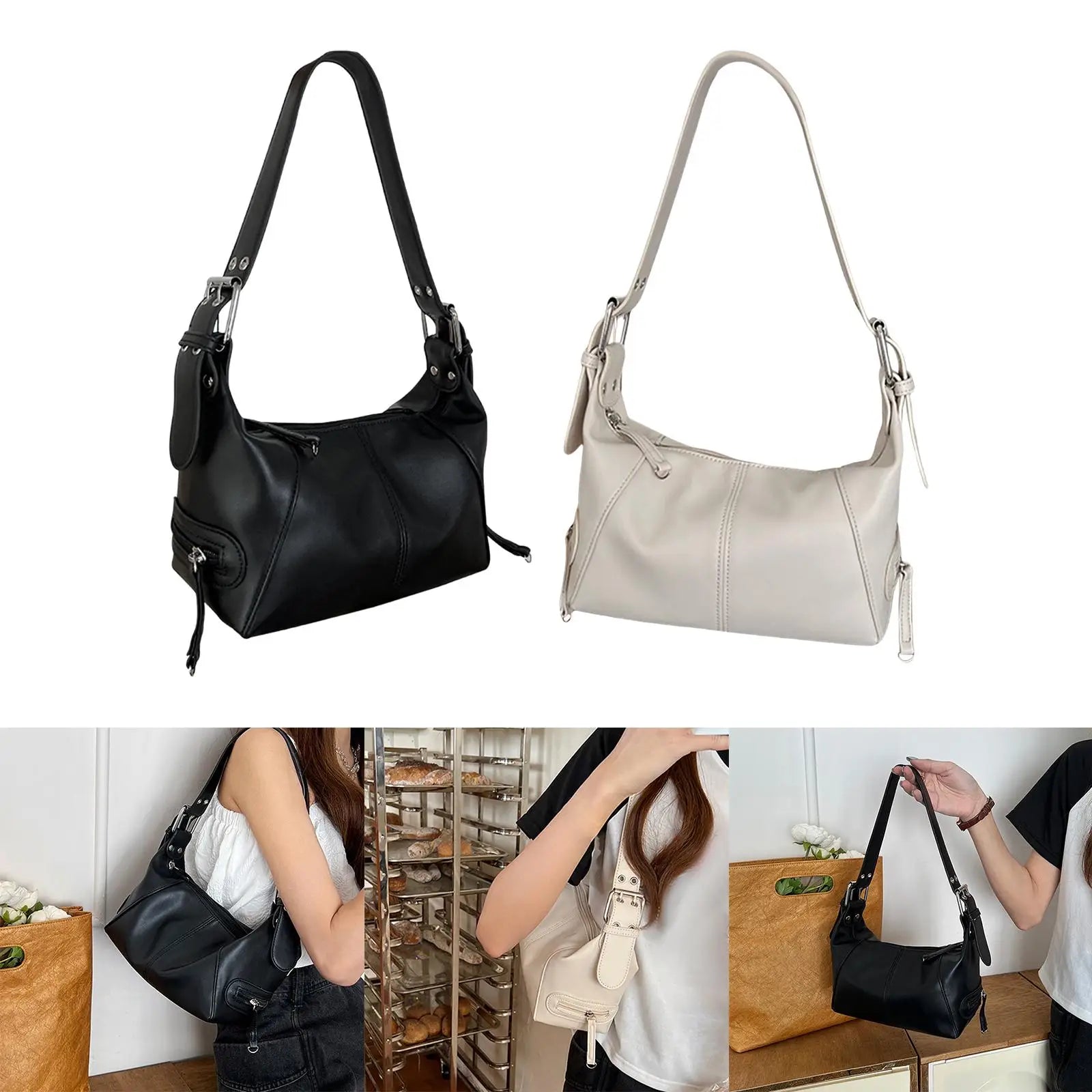 Women Dumpling Bun Big Capacity Purse Vacation Tote Beach Bag