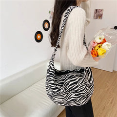 Women Dumpling Buns Bag Retro Pattern Shoulder Crossbody Hobo Bag