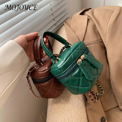 Women PU Leather Shoulder Bag Mini Crossbody Handbag Zipper Closure