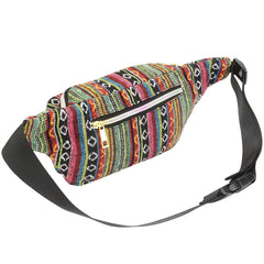 Women Ethnic Fanny Pack Retro Vintage Bum Bags Travel Hiking Waist Belt Purse