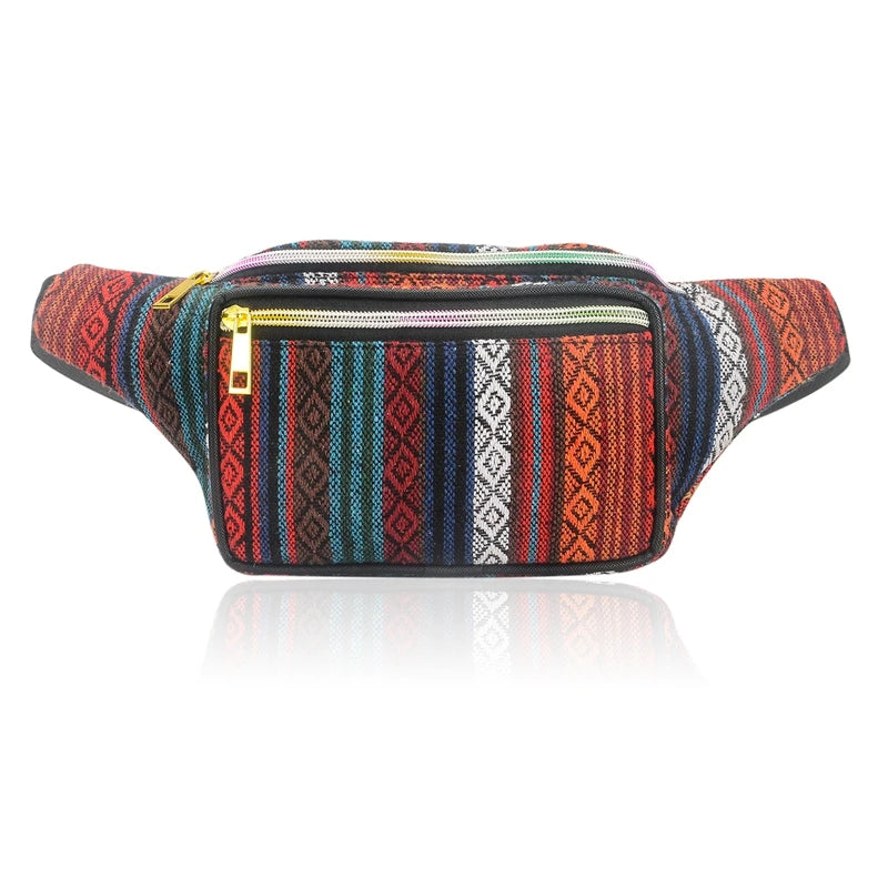 Women Ethnic Fanny Pack Retro Vintage Bum Bags Travel Hiking
