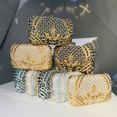 Women Evening Bag Handbag Party Wedding Bridal Clutch with Chain