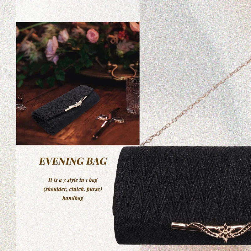 Glitter Evening Bag Party Banquet Handbag Chain Shoulder Bag