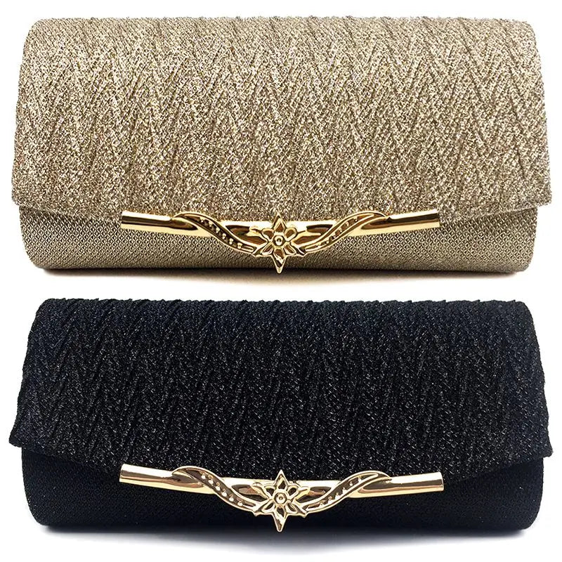 Glitter Evening Bag for Women Girls Wedding Clutch Chain Shoulder Bag