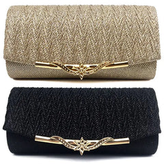 Glitter Evening Bag for Women Girls Wedding Clutch Chain Shoulder Bag
