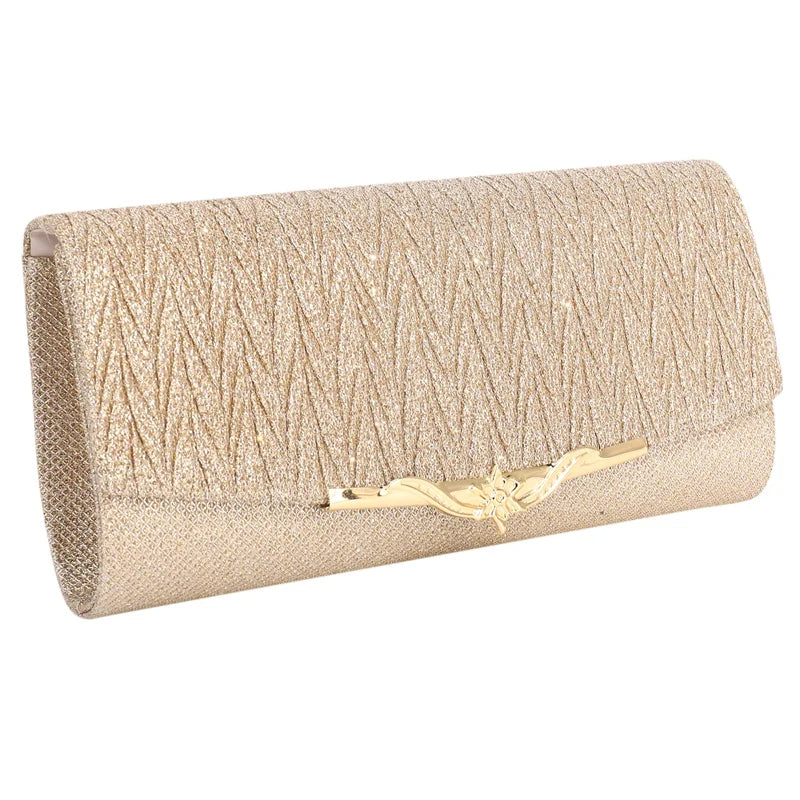 Glitter Evening Bag for Women Wedding Clutch Handbag Chain Shoulder Bag