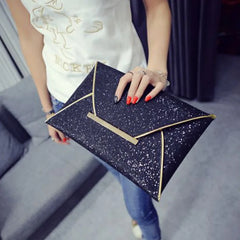 Sequins Envelope Evening Bag Sparkling Party Clutch Wedding Purse