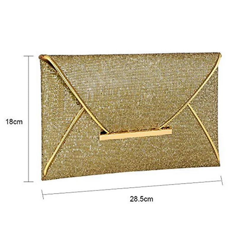 Sequins Envelope Evening Bag Sparkling Party Clutch Wedding Purse
