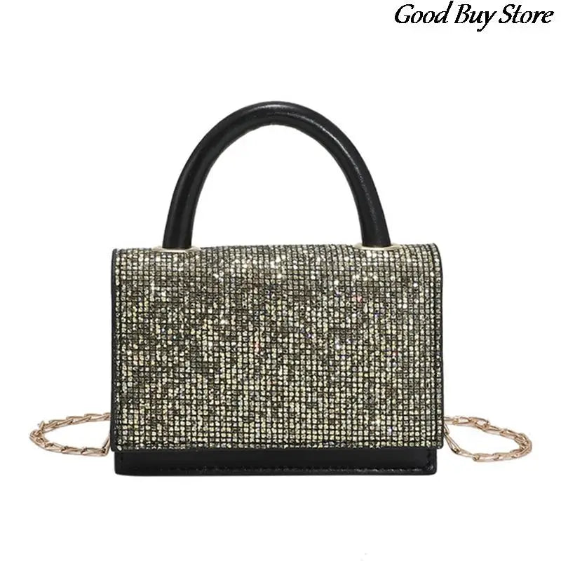 Rhinestone Shoulder Bag Sequins Purse Handbag Party Totes