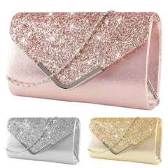 Women Crystal Clutch Evening Bag Wedding Purse Party Banquet Silver Clutches