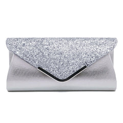 Women Crystal Clutch Evening Bag Wedding Purse Party Banquet Silver Clutches