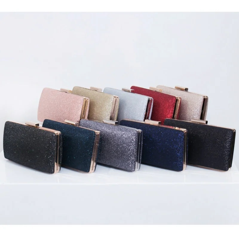 Women Evening Clutch Bag Sequin Crystal Wedding Purse Party Banquet