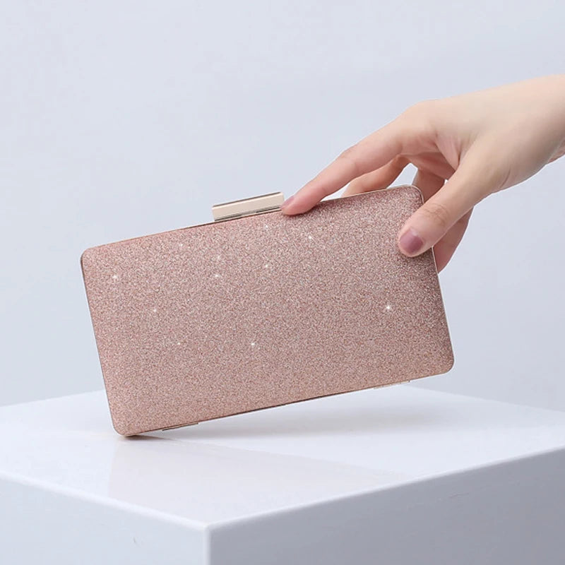 Women Evening Clutch Bag Sequin Crystal Wedding Purse Party Banquet