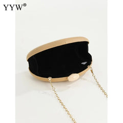 Green Evening Clutch Bag Semicircle Purse Crossbody Bag Wedding Party