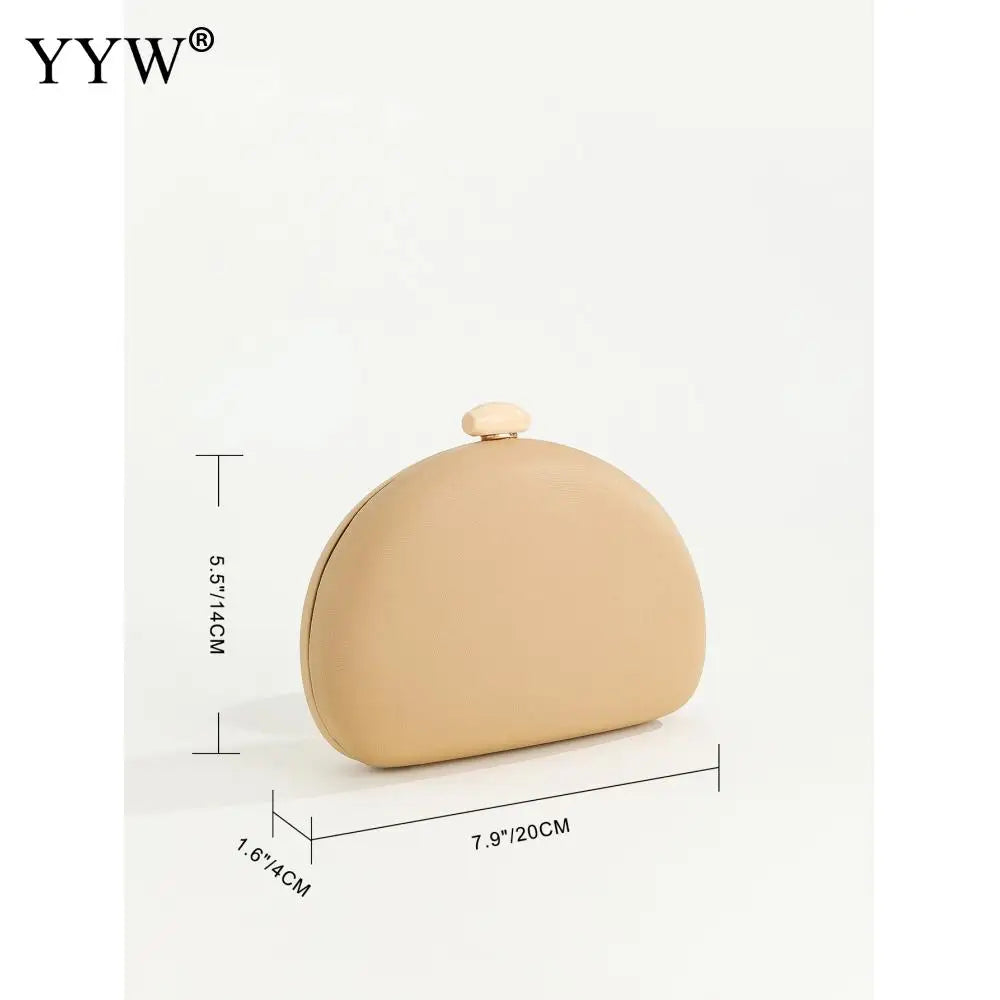 Green Evening Clutch Bag Semicircle Purse Crossbody Bag Wedding Party