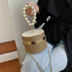 Diamonds Round Ball Shaped Evening Clutch Wedding Purse Chain Shoulder Bag