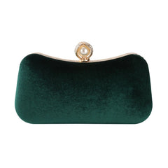 Velvet Evening Shoulder Bag Bridal Clutch Party Prom Wedding Handbag
