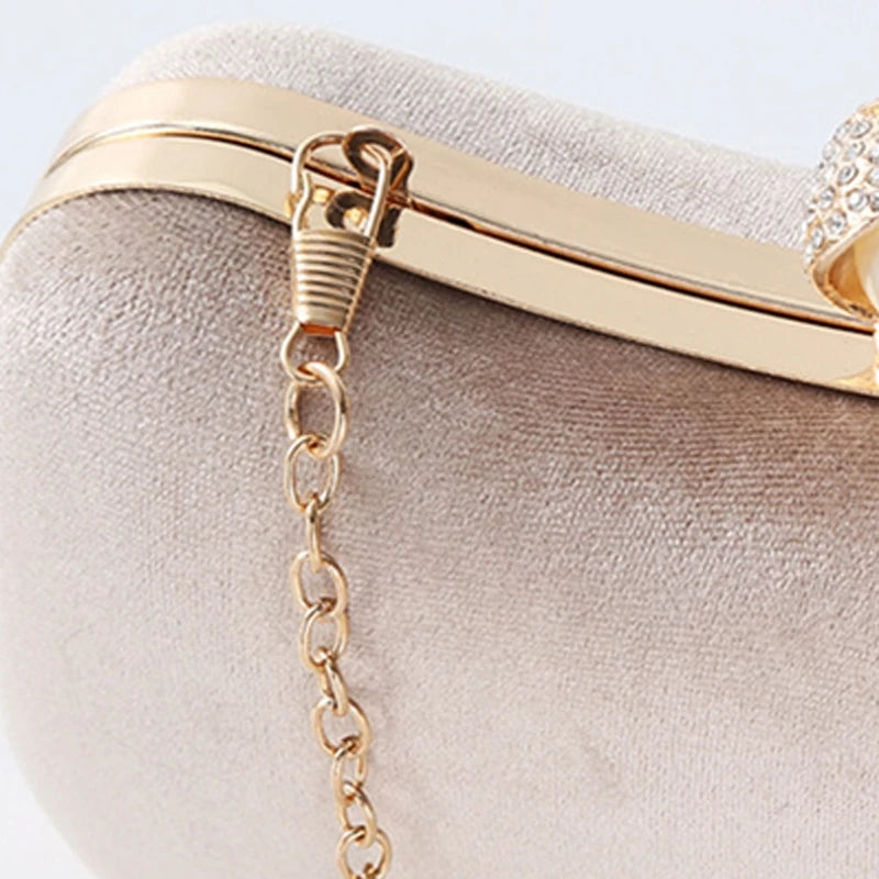 Velvet Clutch Evening Shoulder Bag for Women