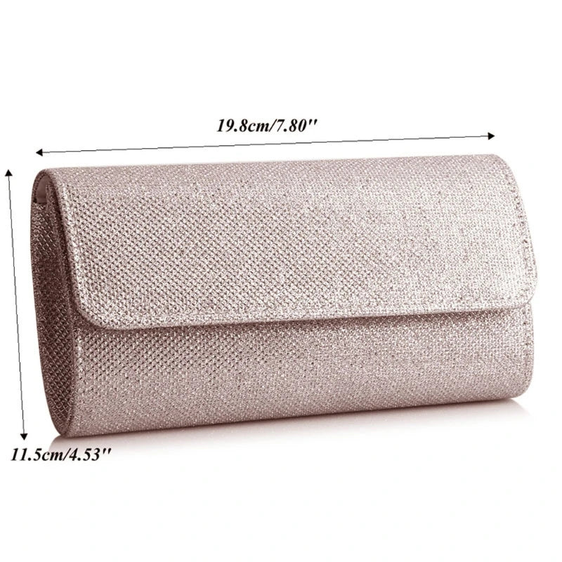 Women Evening Shoulder Bag Crystal Bling Prom Purse Wedding Clutch