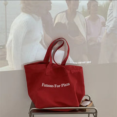 Women XL Canvas Shopping Bag EcoTote Special Letters Print Handbags